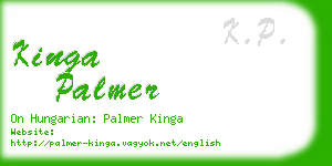 kinga palmer business card